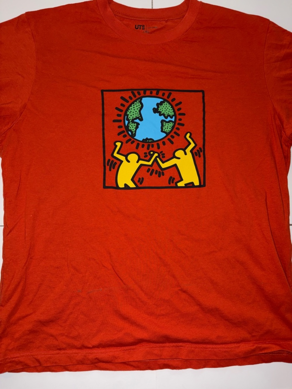 Uniqlo UT Keith Haring Peace For All Graphic T-Shirt Red XL